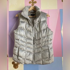 Lands’ End Silver Puffer Vest